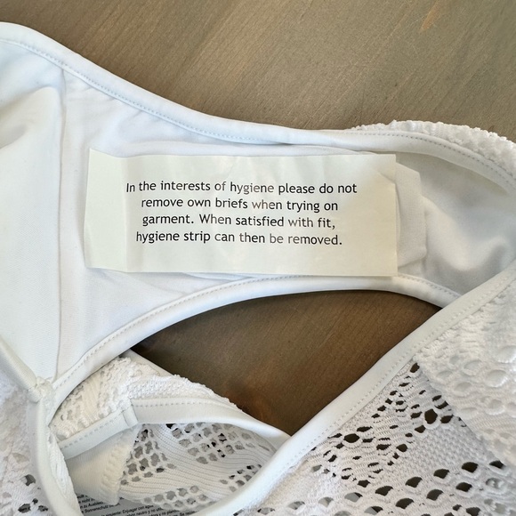 Freya WHITE Sundance Crochet Brief Bikini Swim Bottom, L Large - Picture 9 of 10